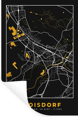 Produktbild von MuchoWow® Wandtattoo Wandsticker Wandaufkleber Stadtplan - Karte - Deutschland - Troisdorf - Karte 40x60 cm Selbstklebend und Repositionierbar - Wierderverwendbar - Selbstklebend