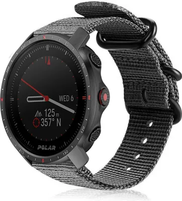 Produktbild von Strap-it Polar Grit X Pro Nylon-Schnallenarmband (Schwarz)