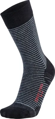 Image de Chaussettes UYN Athlesyon Comfort Stripes pour hommes, noires/anthracite, taille 43-44