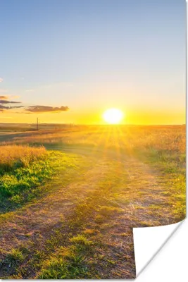 Produktbild von MuchoWow® Poster Sonne - Natur - Landschaft 120x180 cm - Kunstposter