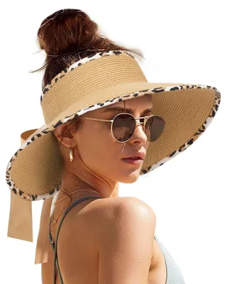 Immagine prodotto di Cappello di paglia da donna, tesa larga, taglia 56/58 cm, cappello da sole per l'estate