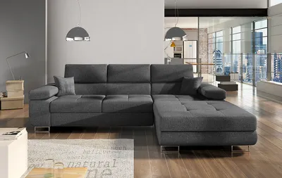 Produktbild von NABBI Ecksofa mit Zersetzung u Lagerraum Alkazar P - dunkelgrau