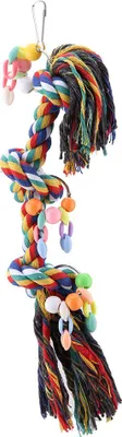 Image de Jouet pour perroquet, jouet à mâcher pour oiseaux, perroquet suspendu qui joue avec un crochet
