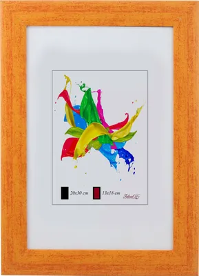 A framed picture with a colorful abstract design.