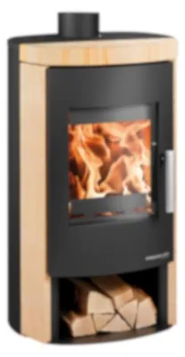 Produktbild von Haas+Sohn Bali easy Kaminofen Perlschwarz / Woodstone