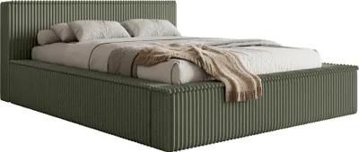 Produktbild von Selsey AFFOLIO - Polsterbett mit Breitcord-Bezug und Stauraum, Khaki, 160x200 cm