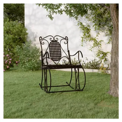 Produktbild von Schaukelstuhl 84 cm Schwarz Stahl für Garten und Terrasse
