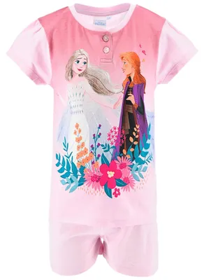 Produktbild von Schlafanzug kurz Disney Frozen Elsa & Anna Rosa 98 cm