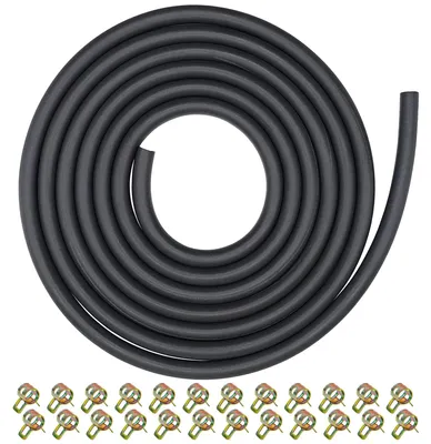 Imagen del producto de Manguera de combustible negra con abrazaderas, de 2,4 metros