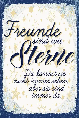 Produktbild von vianmo Holzschild 18x12 cm Freunde wie Sterne sind immer da