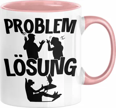 Produktbild von VR Gamer Tasse Geschenk für Gamer Zocker Männer Geschenkidee Problem und Lösung Zocken (Rosa)