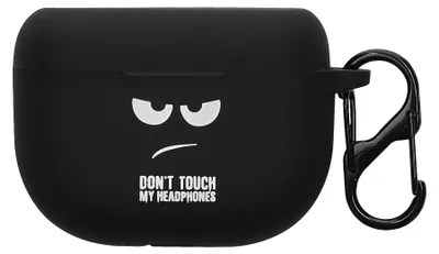 Produktbild von kwmobile Design Schutzhülle für Jabra Elite 8 Active Hülle - TPU Silikon Case für Kopfhörer Ladecase - stoßfestes Cover mit Karabiner - Weiß Schwarz