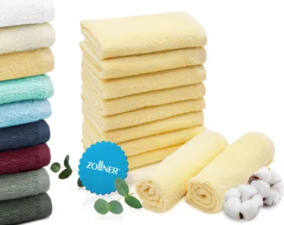 Produktbild von 10er Set Seiftücher, 30x30 cm, 100% Baumwolle, gelb