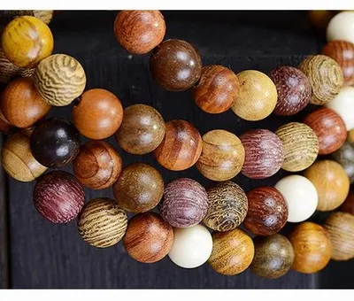 Productafbeelding van Palissanderparels, 10 mm, 200 stuks, rond, gepolijst, los, geschikt voor sieraden, knutselwerk en handwerk