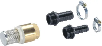 Produktbild von Gardena Saugfilter mit Rückflussstopp 19 mm (3/4)/25 mm (1), Schwarz, Gold, Silber