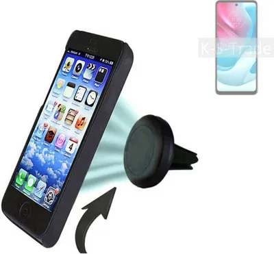 Produktbild von K-S-Trade Kompatibel mit Motorola Moto G60S Auto Handy Halterung KFZ Halter Lüftungsgitterhalterung Air Vent mount Smartphone Halter