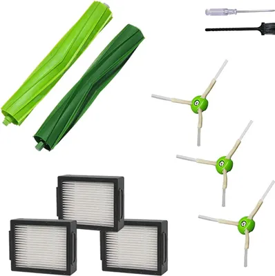 Produktbild von Ersatzteile Zubehör für iRobot Roomba i7 J7 i6 i8 i3 i4 i1 e5 e6 I E Serie Staubsauger inklusive 1 Packung Borstenbürste und 3 Stück Filter, Seitenbürste