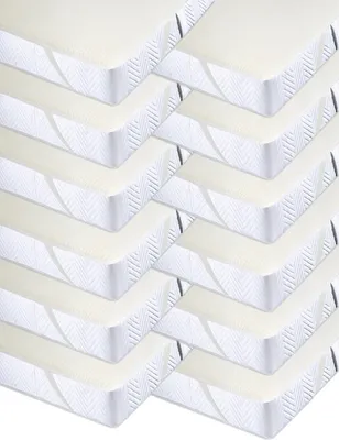 Produktbild von Matratzenschoner 12er Set, Baumwolle, 100x200 cm, creme