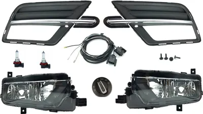 Produktbild von Nebelscheinwerfer Nachrüstung NSW Set Kit Komplettset passend für Caddy 4 Chrom