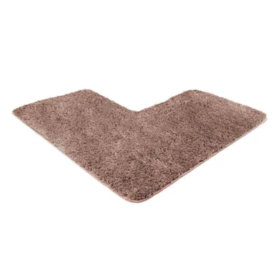 Produktbild von WohnDirect Eckbadematte Florenz Braun 100 x 100 x 50 cm