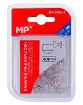 Obrázek produktu pro Průhledné špendlíky na nástěnky, 40 ks – MP Main Paper