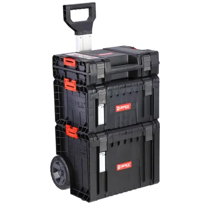 Obrázek produktu pro Velká sada Boxů na nářadí na kolečkách Box s přihrádkami Kufr na elektrické nářadí Modulární Set PRO