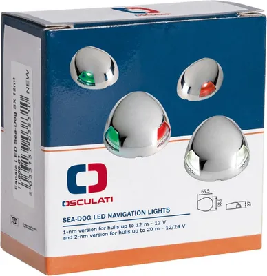 Obrázek produktu pro Bílá LED navigační lampa 225° pro lodě do 20 m Osculati 11.051.04