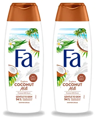Produktbild von 2 x Fa Douchegel Coconut Milk - hydratierend und pflegend - 250 ml - Vorteilspackung - 2 Stücke