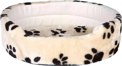 Produktbild von Trixie Bett Joey - beige mit Pfoten - 79 × 70 cm