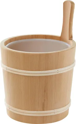 Produktbild von Infraworld Aufgusseimer 5 l Thermofichte mit Holzring