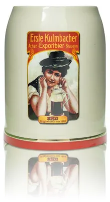 Produktbild von Kulmbacher Reichelbräu Bierkrug Glas 0,83l Tonkrug Humpen Seidel Gläser Sammler