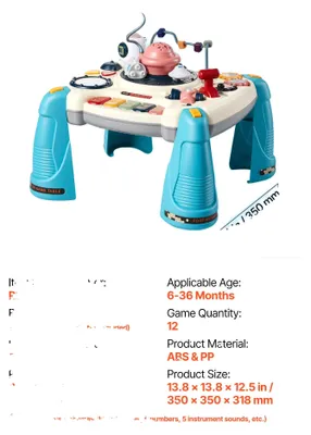 Imagen del producto de Tabla de actividades, aprendizaje interactivo, sonidos musicales, 1 juego