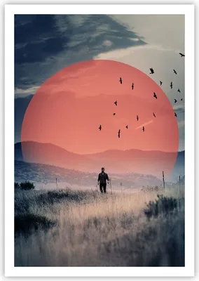 Produktbild von Poster - Poster ohne Rahmen - Westen Sonne Landschaft - 70x100 cm - Wand Bild - Wanddeko - Wandbilder - Kunstposter - Wandposter - Bilder - Kunstdruck - Wanddekoration - Wandbild - P2XPA70x100-5163