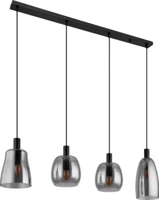 Produktbild von Globo Lighting Hängeleuchte Metall schwarz matt, 4x E14
