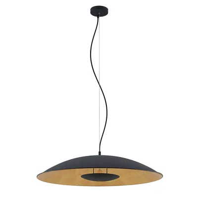 Produktbild von Lindby Hängelampe Narisara, Ø 80 cm, E27, schwarz-gold