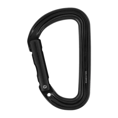 Immagine prodotto di PETZL New SM 'd Moschettone asimmetrico ultraleggero, senza sistema di chiusura, nero M39A SN