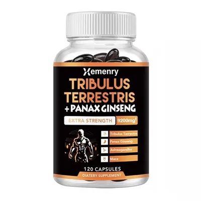 Immagine prodotto di Tribulus Terrestris + Panax Ginseng 9200mg (120 capsule) integratore alimentare, energia, resistenza, aumento del testosterone, salute maschile