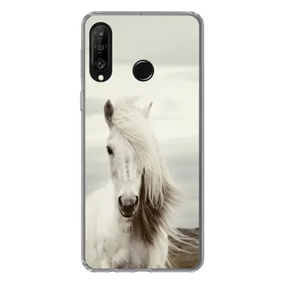 Produktbild von MuchoWow® Handyhülle Schutzhülle Hülle für Huawei P30 Lite Pferd - Strand - Mähne Silikon Softcase Handy Hülle - Handyhülle