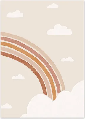Produktbild von TPFLiving Kunstdruck LW-1017 (OHNE RAHMEN) Poster - Leinwand - Wandbild - Hochauflösender Giclée-Druck, langlebig und hochwertig - Sonne, Herz und Regenbogen für Kinderzimmer -  - Größe: 21x30cm