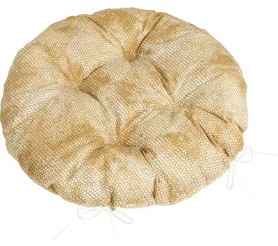 Produktbild von Gestepptes Sitzkissen Adele rund - Durchmesser 40 cm - Braun