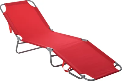Produktbild von Outsunny Sonnenliege klappbar Gartenliege, Liegestuhl mit 5-Fach verstellbare Rückenlehne, wetterfeste Campingliege, Gartenstuhl bis 120 kg belastbar