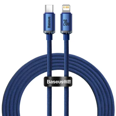 Zdjęcie produktu dla Kabel Baseus Crystal Shine USB-C - Lightning 2,0 m 20W niebieski