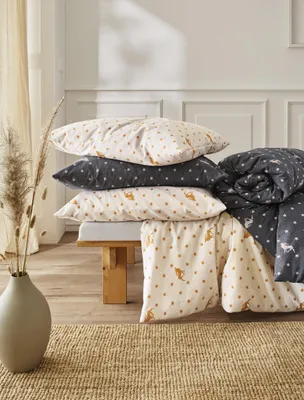 Produktbild von Irisette Feinbiber Bettwäsche Set Panda 8496 gold 135 x 200 cm + 1 Kissenbezug 80x80 cm