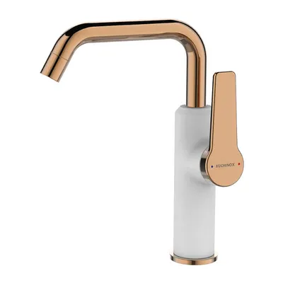 A single faucet on a white background.