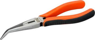 Zdjęcie produktu dla Szczypce płaskie Bahco 45°, wygięte, z uchwytami dwuskładnikowymi, lakierowane, 210 mm