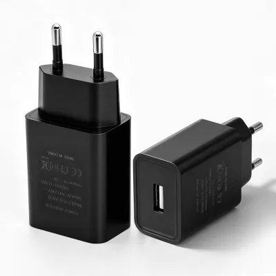 Image de 2 adaptateurs secteur USB 5V 3A 15W avec prise européenne