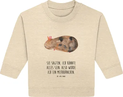 Produktbild von Mr. & Mrs. Panda Organic Baby Pullover Einhorn Meerschweinchen 24. - 36. Monat - Natural Raw - Geschenk, Einhörner, Bullover, Meerhörnchen, Unicorn, Meerschwein