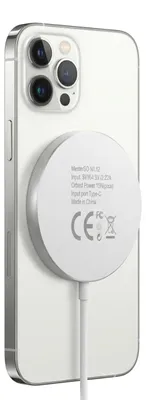 Obrázok produktu pre Mayaxess, magnetická nabíjačka MagSafe s výkonom 15 W pre iPhone 14 Pro Max, biela
