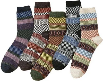Produktbild von Warme Dikke Winter-Sokken-Set für Damen und Herren - Verwarmte Fluffy-Sokken - Maß 40-46
