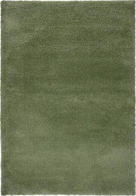 Image de Tapis Shaggy Teddy Olive, 120 x 170 cm